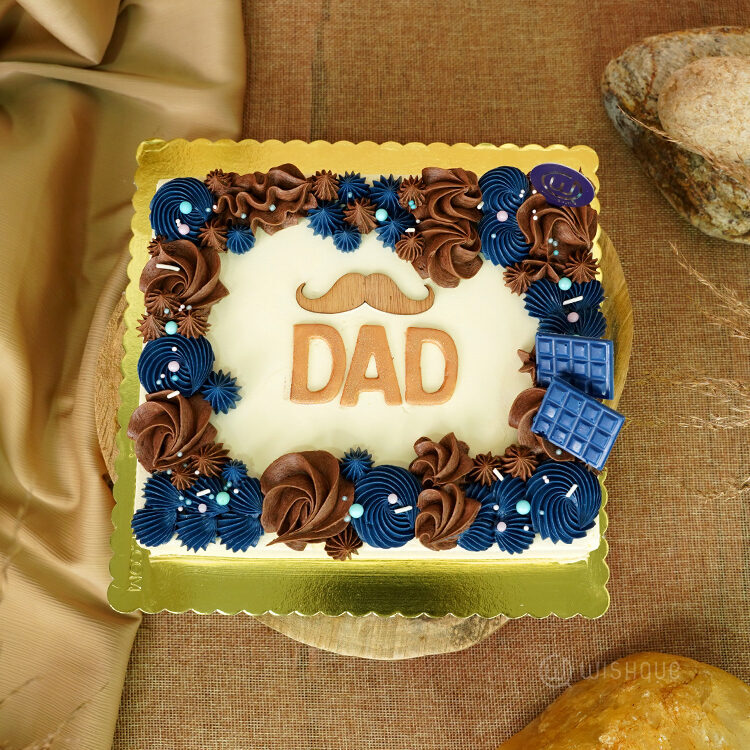 Blue Bliss Ribbon Cake for Dad (650g)