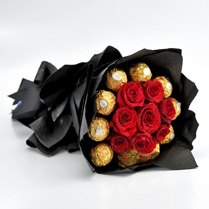 Blush Ferrero & Roses Bouquet
