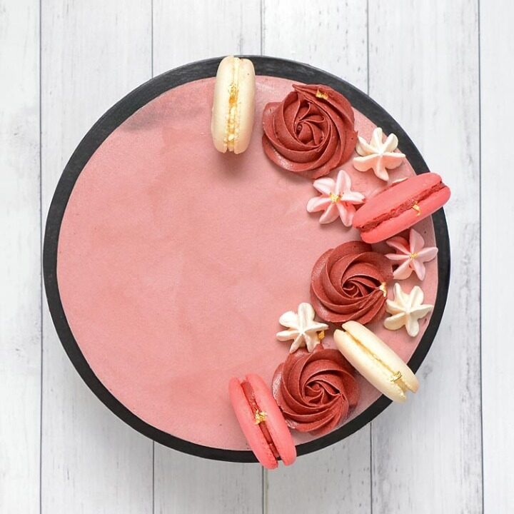 Heavenly Mauve Ribbon Cake