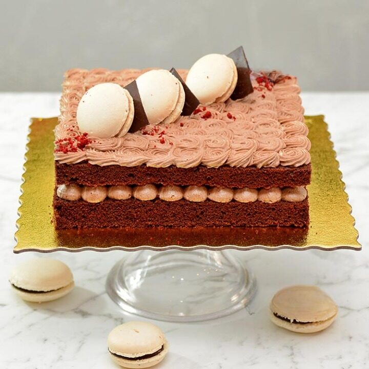 Caramel Buttercream Naked Chocolate Cake