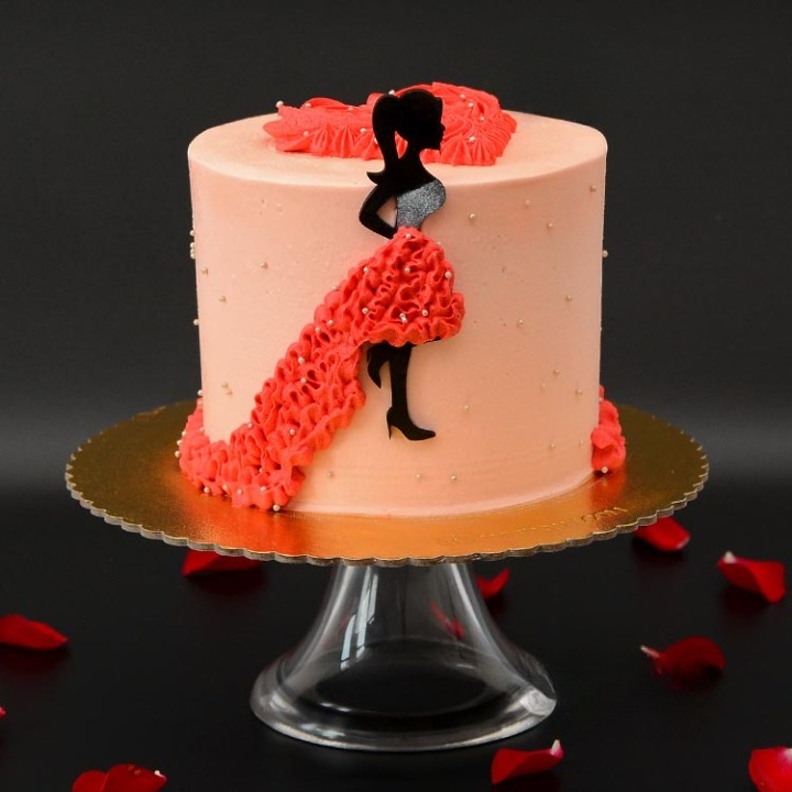 Lady In The Red Dress Chocolate Cake