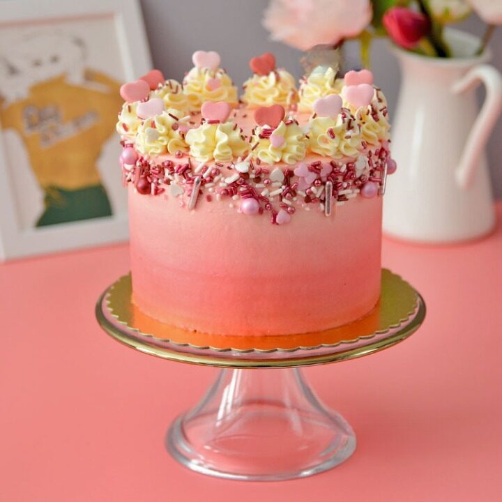 The Vow Sprinkle Buttercream Ribbon Cake
