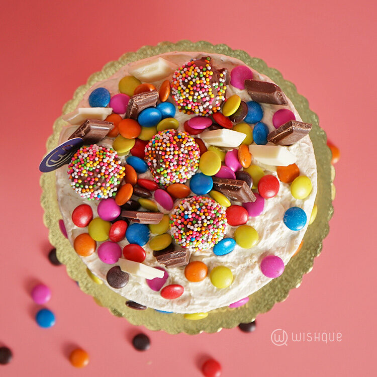 Smarties Explosion Buttercream Cake