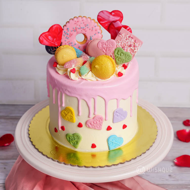 Sweet Promise Love Notes Ribbon Cake