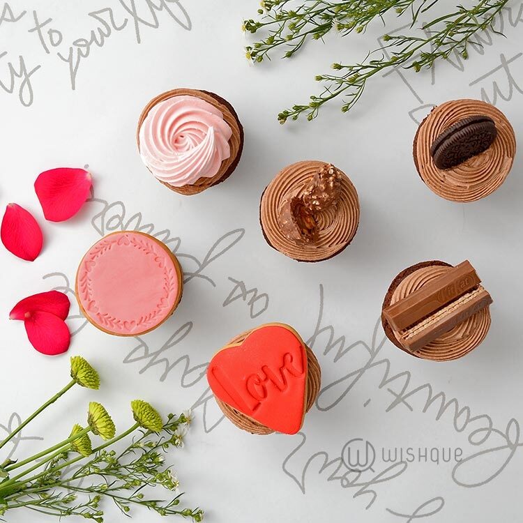 Love Letters Chocolate Cupcake Pack Of 6