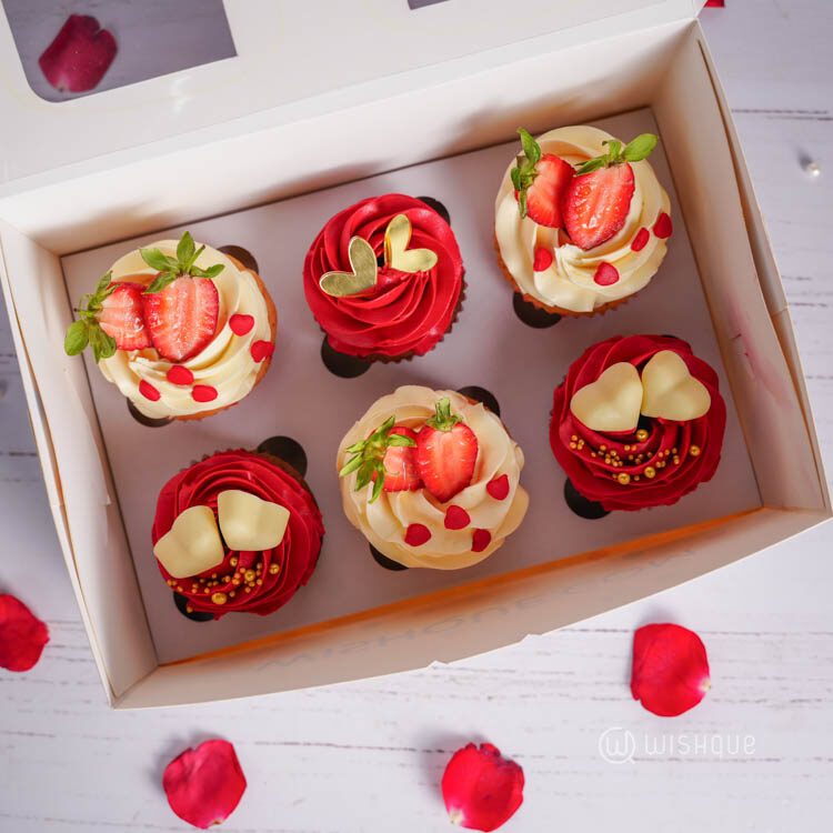 Sweet Crush Berries Cupcake Box of 6