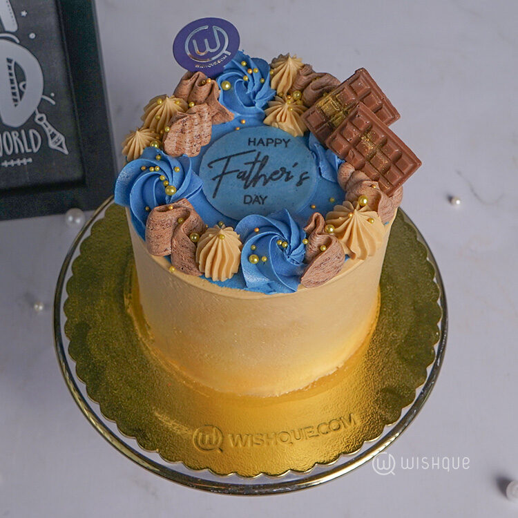 Chocolate Espresso Father's Day Ribbon Cake