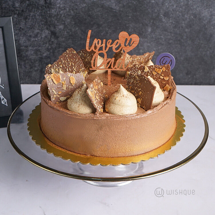 Espresso Chocolate Cake with Almond Thins For Dad