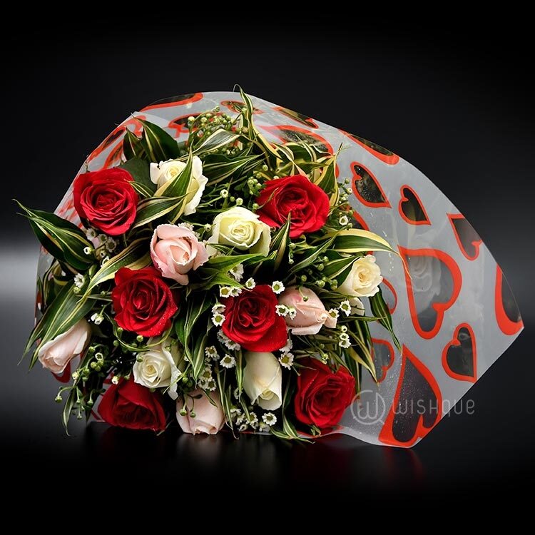 Bouquet of Multicolored Roses