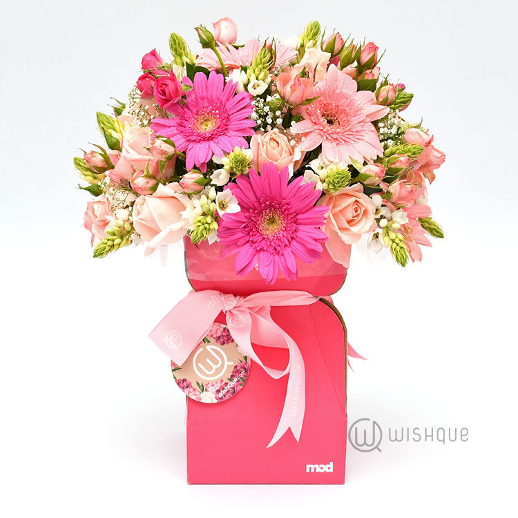 Pink Blossoms Flower Bucket
