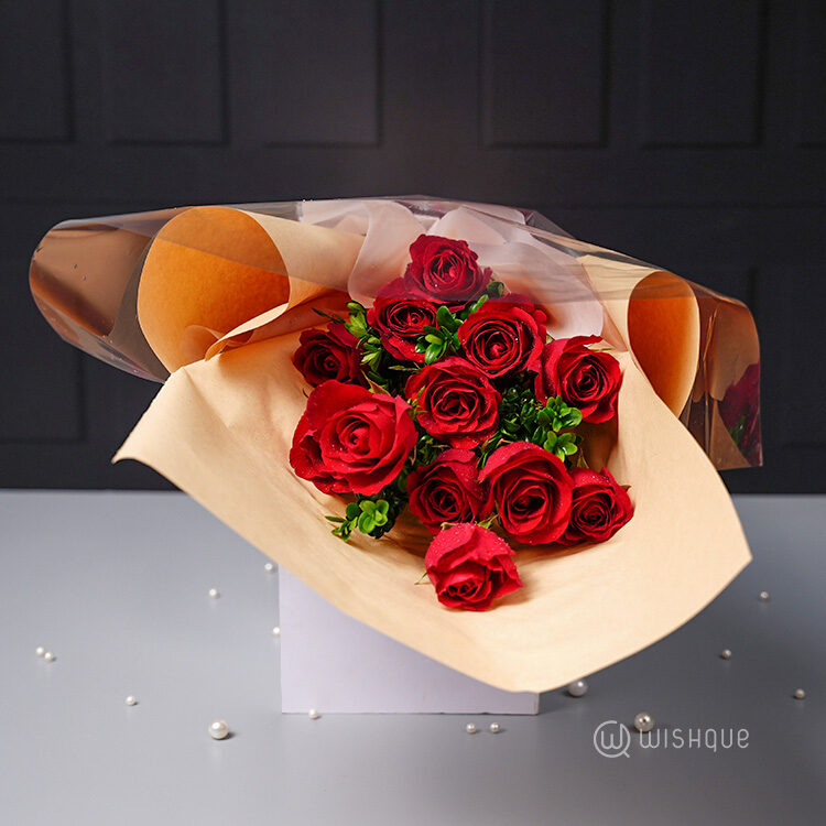 Be Mine Fresh Red Roses Bouquet