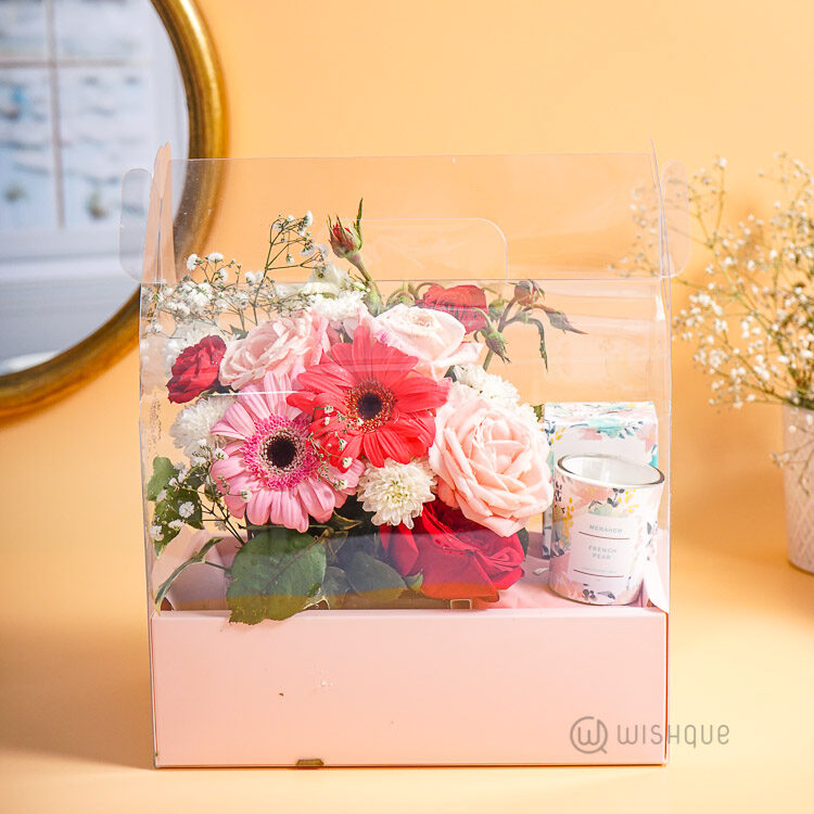 French Pear Scented Fresh Floral Gift Box