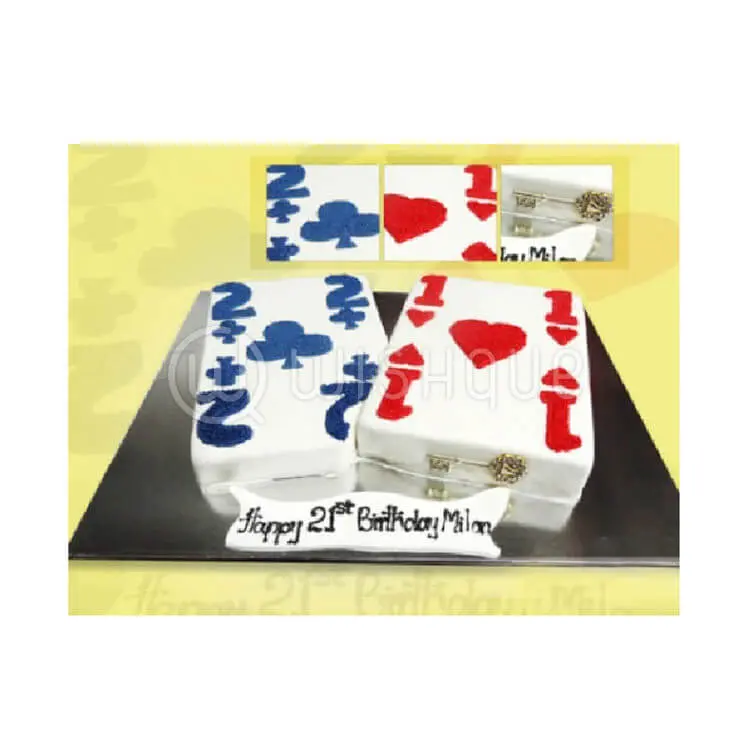 21st Birthday Cards & Key Design Cake