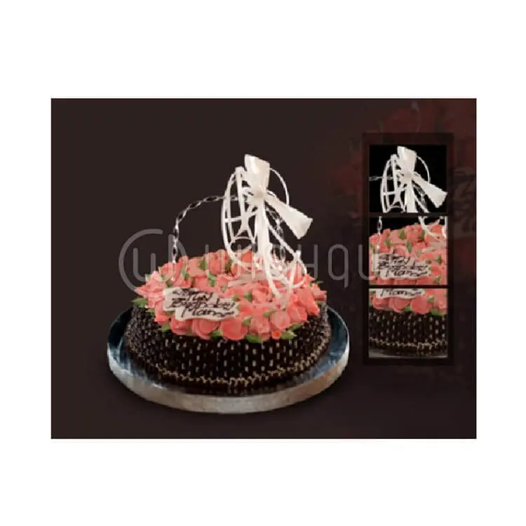 Pink Roses Flower Basket