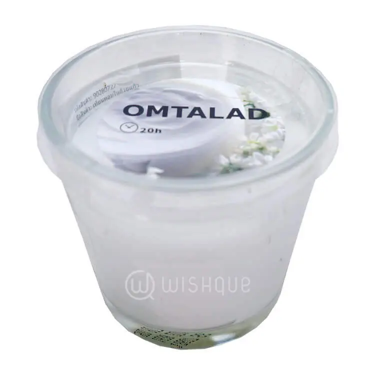 Omtalad Silky White Musk with Roses & Amber Scented Candle