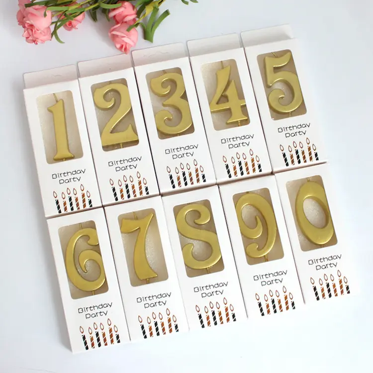 Number Candle - Gold