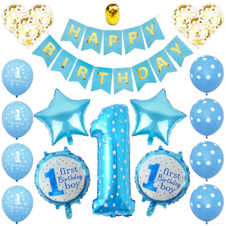 First Birthday Boy Theme Party Decor Set