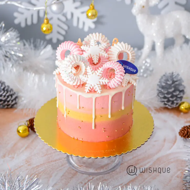 Wish Upon a Magical Star White Chocolate Drip Ribbon Cake