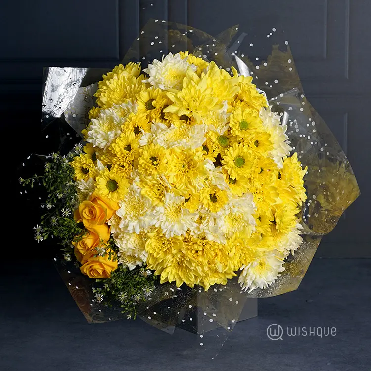 Yellow Chryshanths Extra Large Bouquet