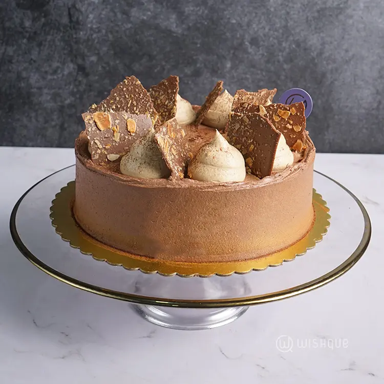 Espresso Chocolate Cake with Almond Thins