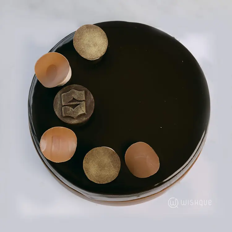 Hazelnut Milk Chocolate & Passion Fruit Cream Cake by Shangri-La