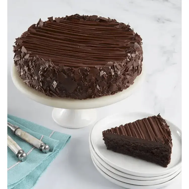 Triple Chocolate Enrobed Brownie Cake