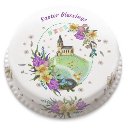 lilac church cake (small (serves 10-12))