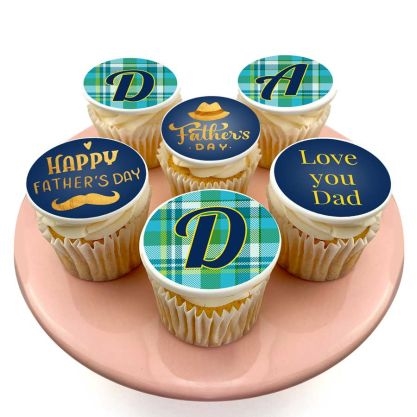 Patterned Father's Day Cupcakes
