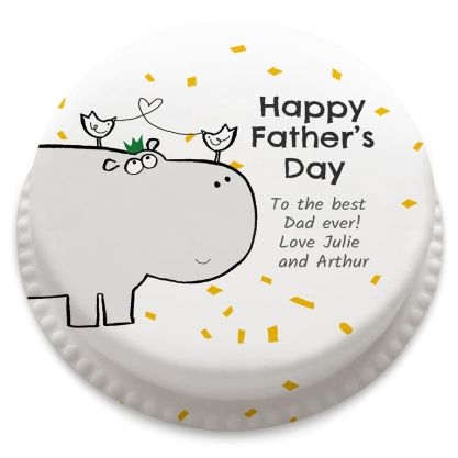 Hippo Dad Cake (letterbox gift cake (serves 2-4))