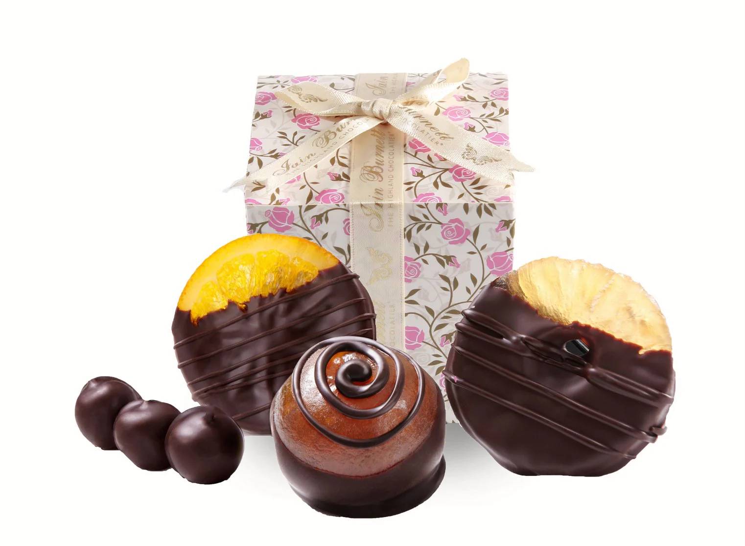 Dipped Candied Fruit - Floral Box