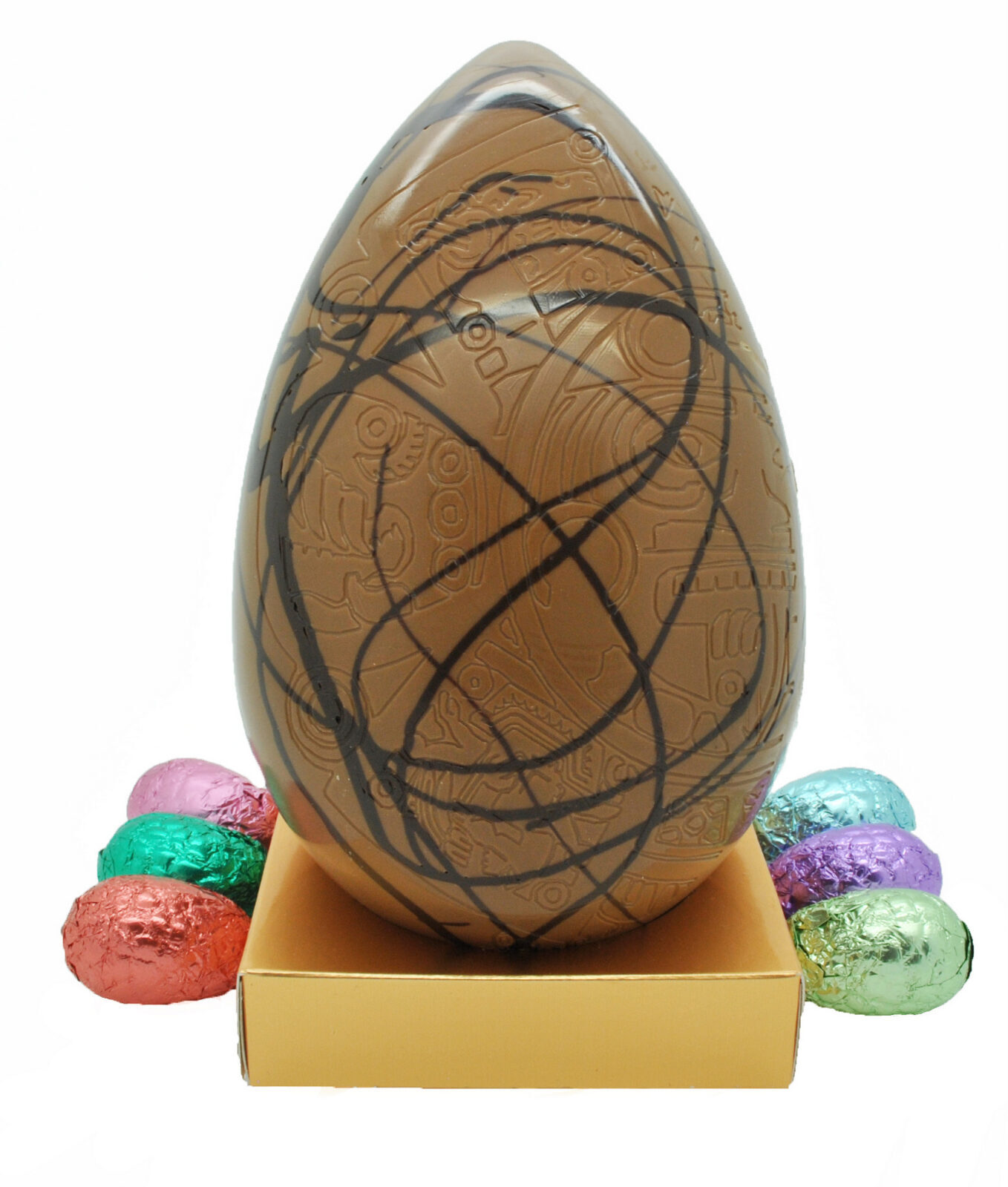 Milk Chocolate Drizzle Egg With Belgian Praline Eggs