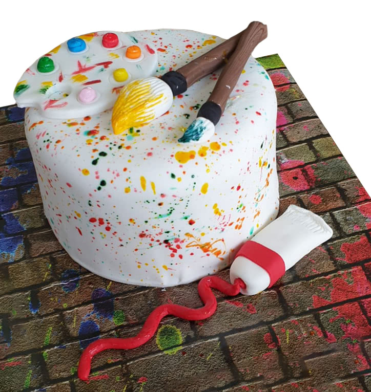 Artist Palette Cake (Eight inch)