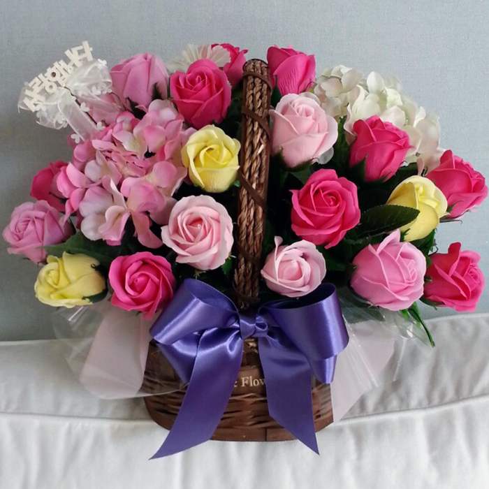 artificial flower, soap rose petal - 01