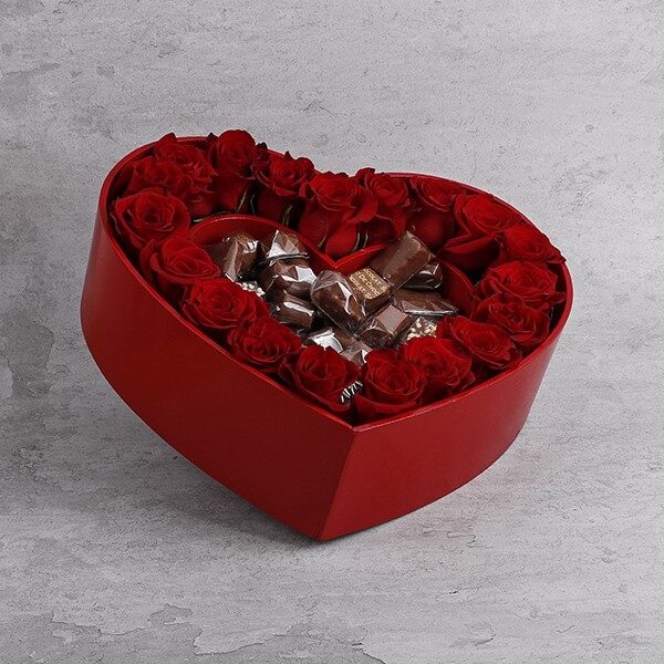 Heart Red Roses (1 Kg)