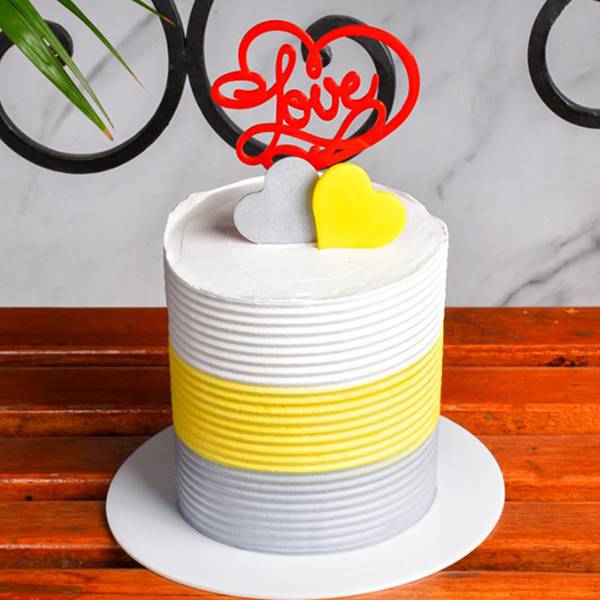 Yellow Heart Cake