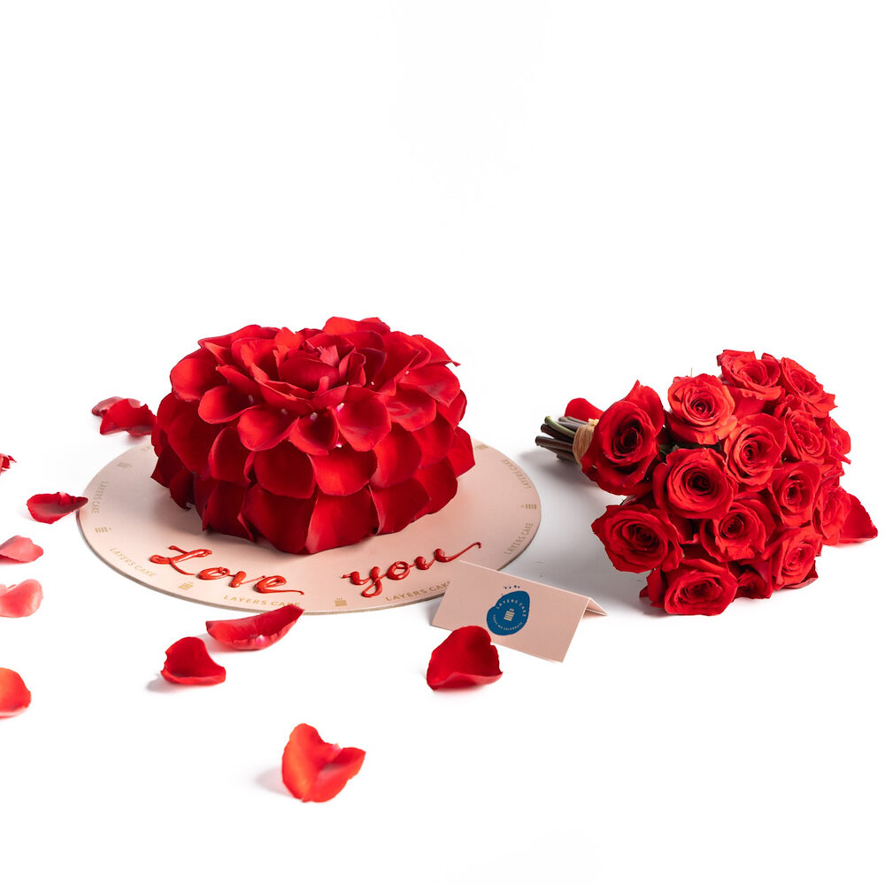 Heart Petals Cake 2
