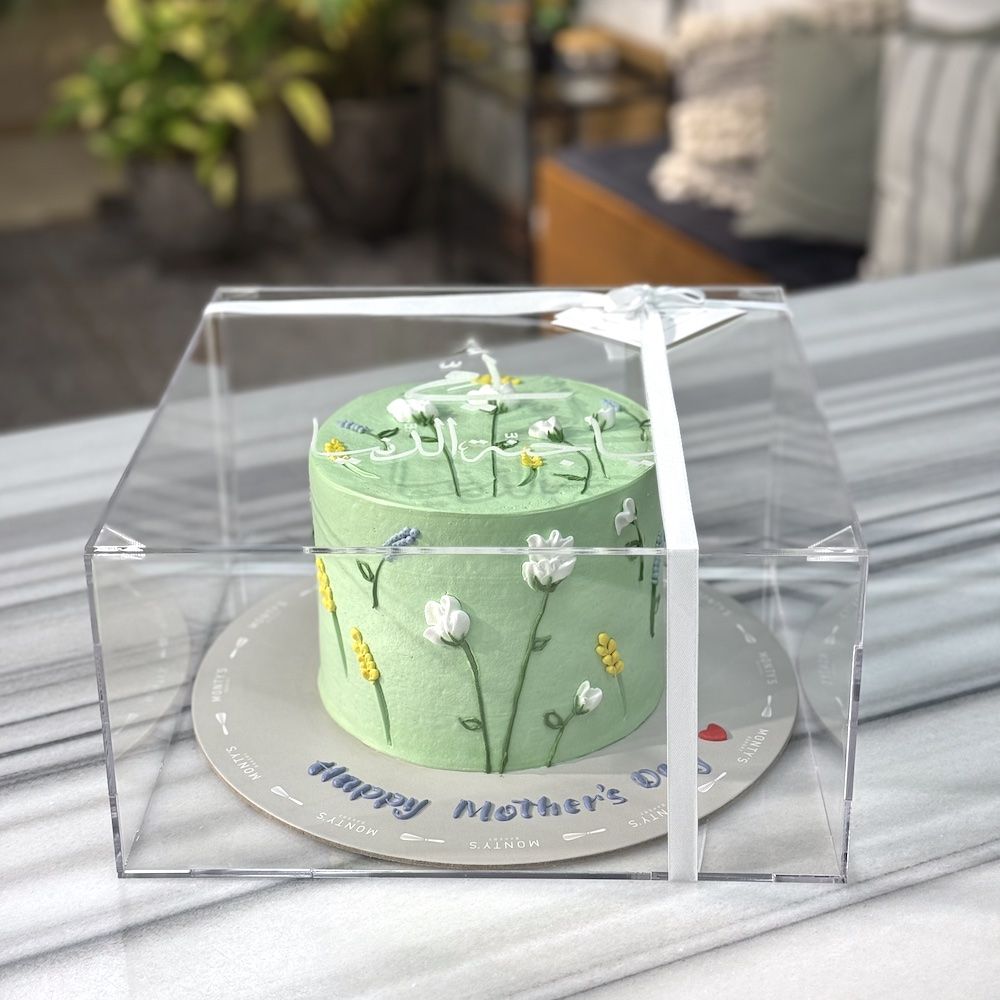 Green Floral Cake