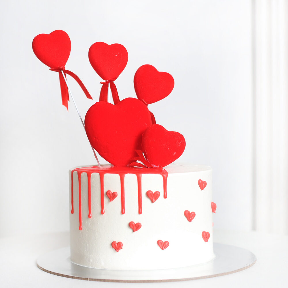 White & Red Cake