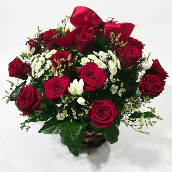 Basket of Red Roses (Classic)