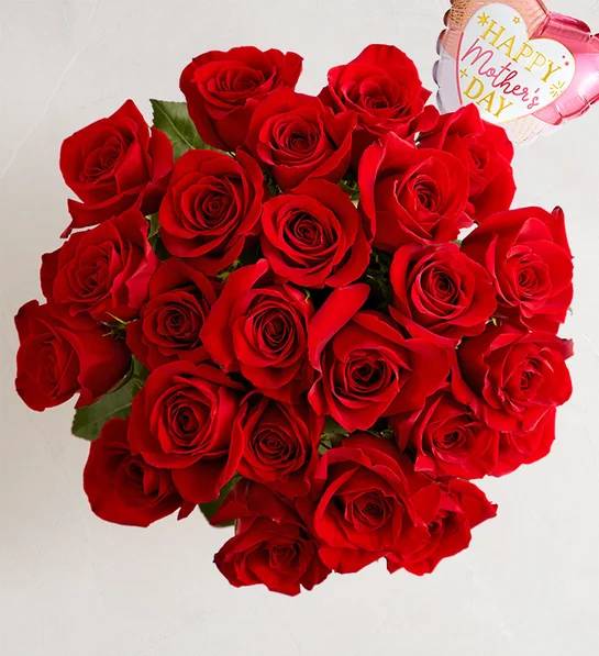 Two Dozen Red Roses for Mother’s Day (Bouquet Only)