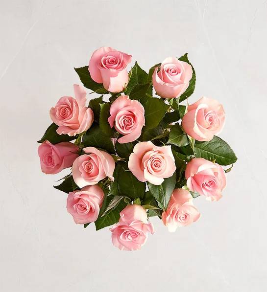 Pink Petal Roses (12 Stems, Bouquet Only)