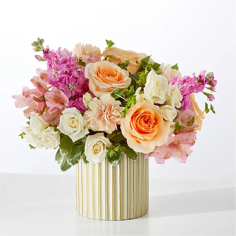Paradise Bouquet with Ivory Vase