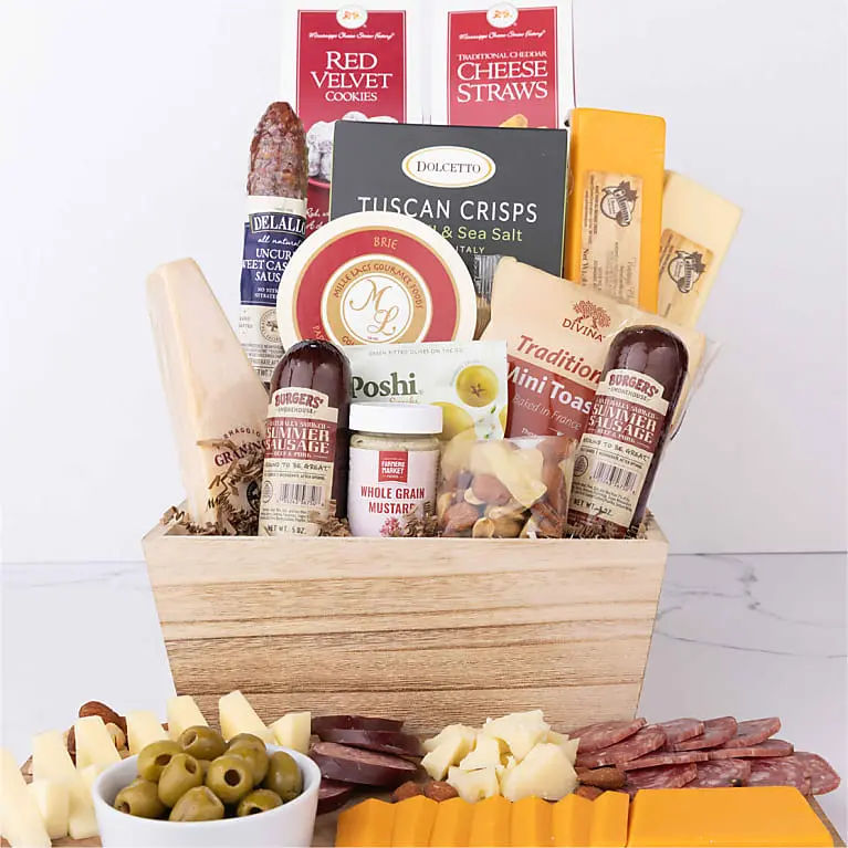 Premium Charcuterie & Cheese Gift Basket
