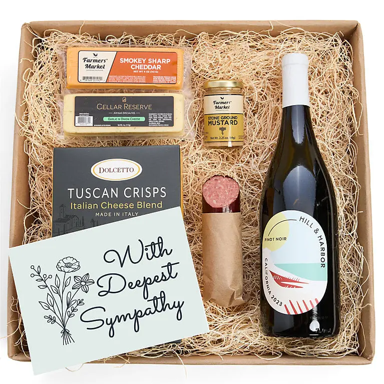 Deepest Sympathy Cheese & Meat Gift Box