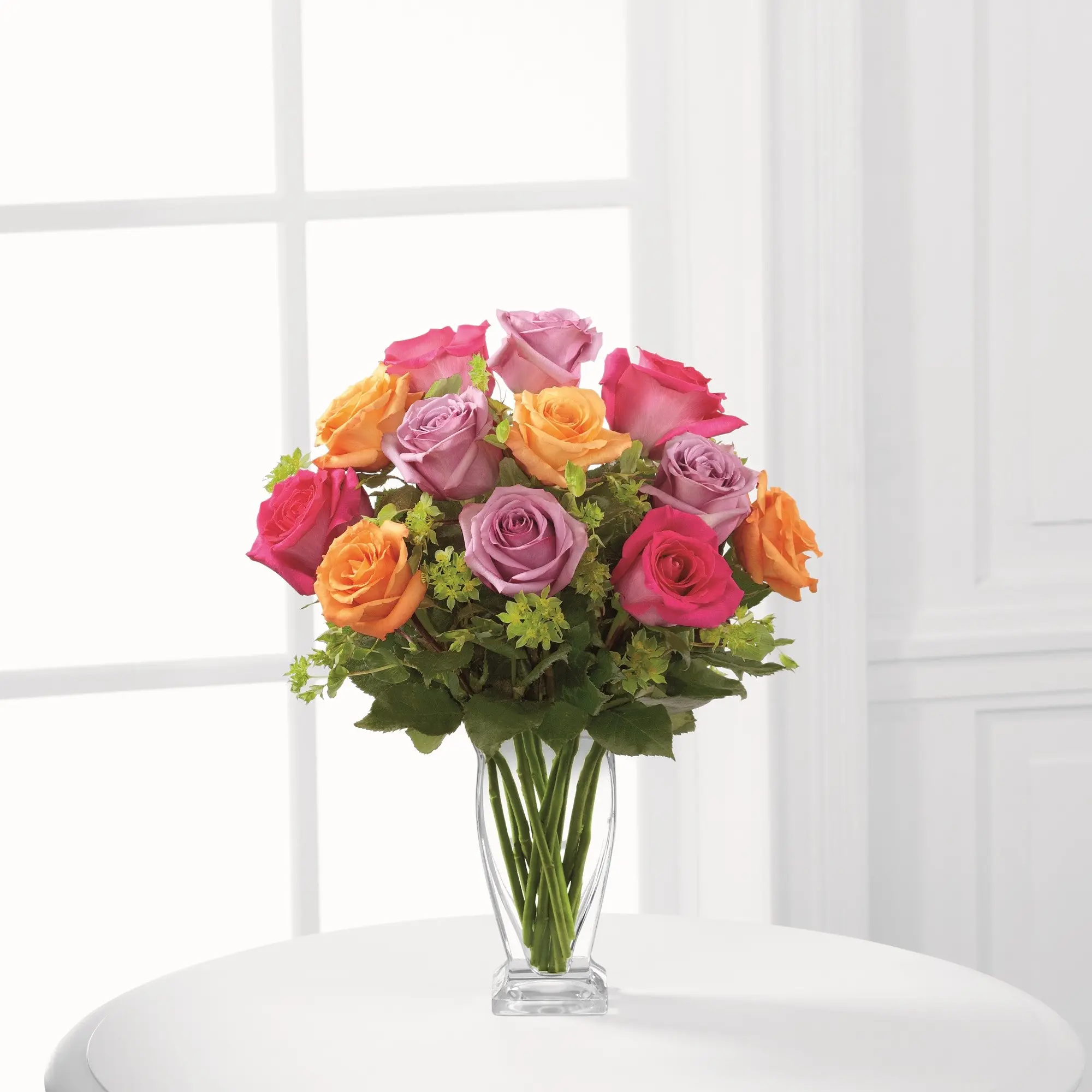 The Pure Enchantment Rose Bouquet by VASE INCLUDED