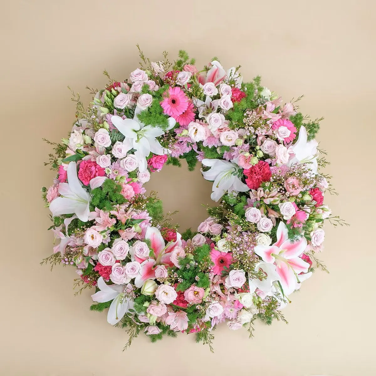 Pink Funeral Wreath