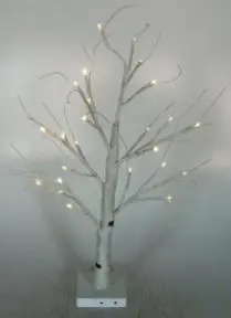 Artificial Decorative LED White Birch Tree