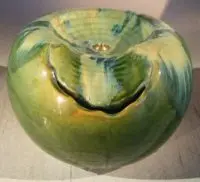 Rustic Cascade Water Fountain Marble Green