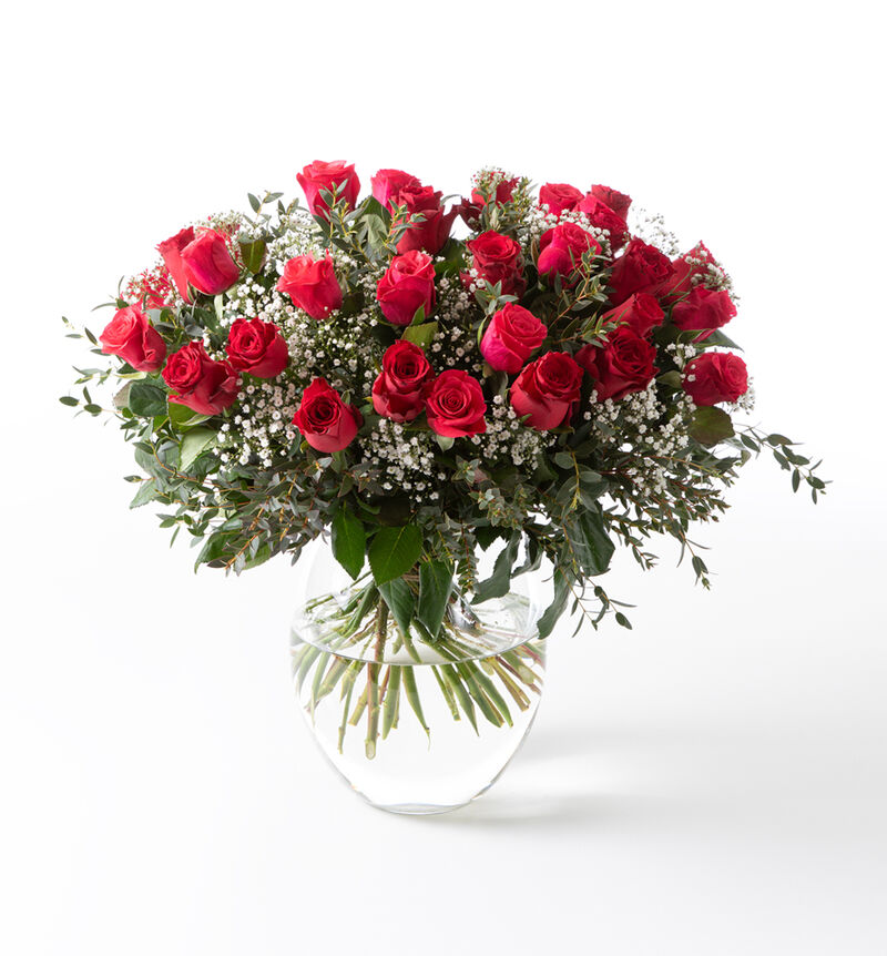 Rose bouquet with bridal veil large