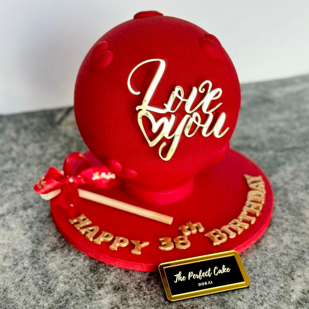 Red 'Love You' Bomb Cake